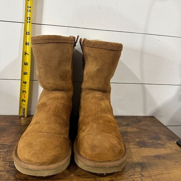 UGG Australia Roslyn ROSLYNN Mouton Boots Short Suede Side Zipper US ZS 6 - Picture 7 of 15